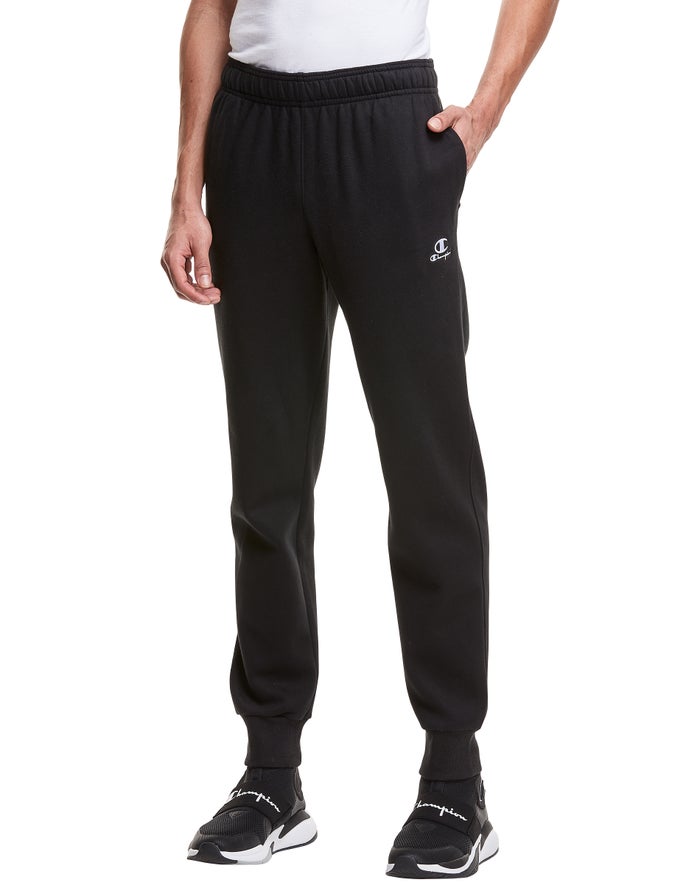 Champion Mens Joggers NZ - Classic Fleece Black ( 2831-HDUSZ )